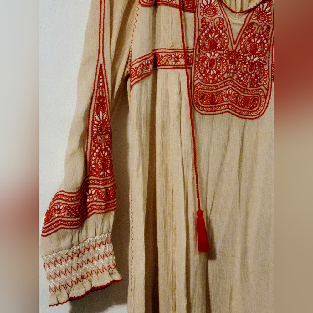 Free People wind willow mini cashmere cream dress S - Picture 3 of 10